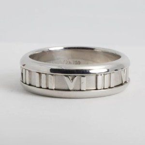 Tiffany Atlas Ring 2003 White Gold Size 9.5 18K